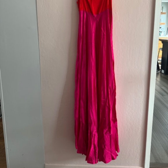 Red & Pink Olivaceous maxi dress. Size L - Picture 2 of 4